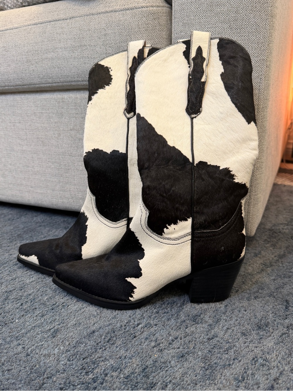 Jeffrey Campbell Cowprint Calfhair Western Boots - Picture 2 of 8